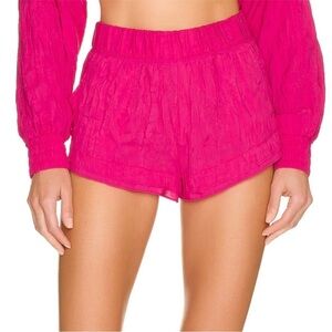 🆕 FREE PEOPLE Movement Women's Lets Go Out Shorts Fuschia XS